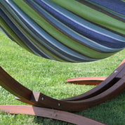Double Cotton Hammock with Solid Pine Stand (260cm) - Oasis