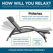 Dockside Phifer ® & Aluminum Sun Lounger - Haven