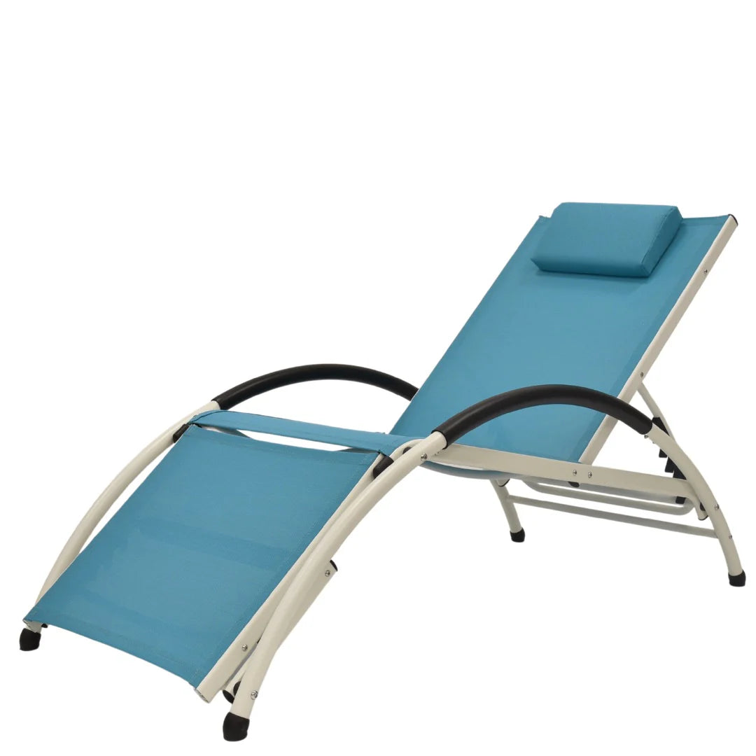 Dockside Phifer ® & Aluminum Sun Lounger - True Turquoise