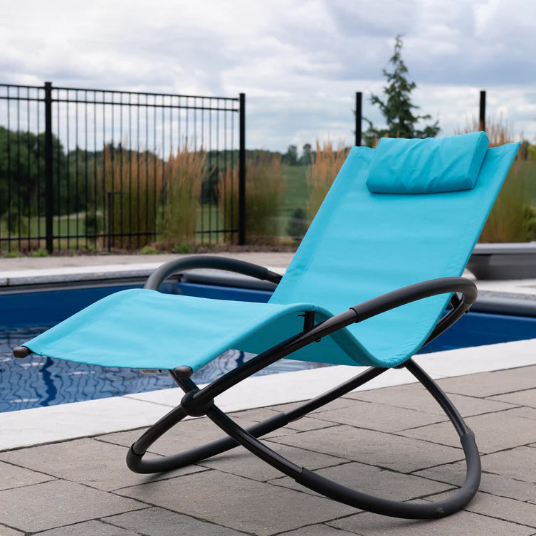 Orbital Phifer ® & Steel Lounger - True Turquoise