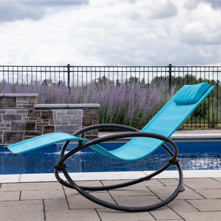 Orbital Phifer ® & Steel Lounger - True Turquoise