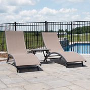 Coral Springs Phifer ® & Aluminum Lounger Set (3pc) - Macchiato