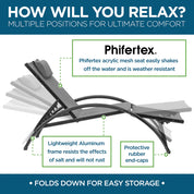 Dockside Phifer ® & Aluminum Sun Lounger - Cape Cod