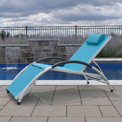 Dockside Phifer ® & Aluminum Sun Lounger - True Turquoise