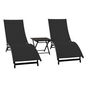 Coral Springs Phifer ® & Aluminum Lounger Set (3pc) - Charcoal Black