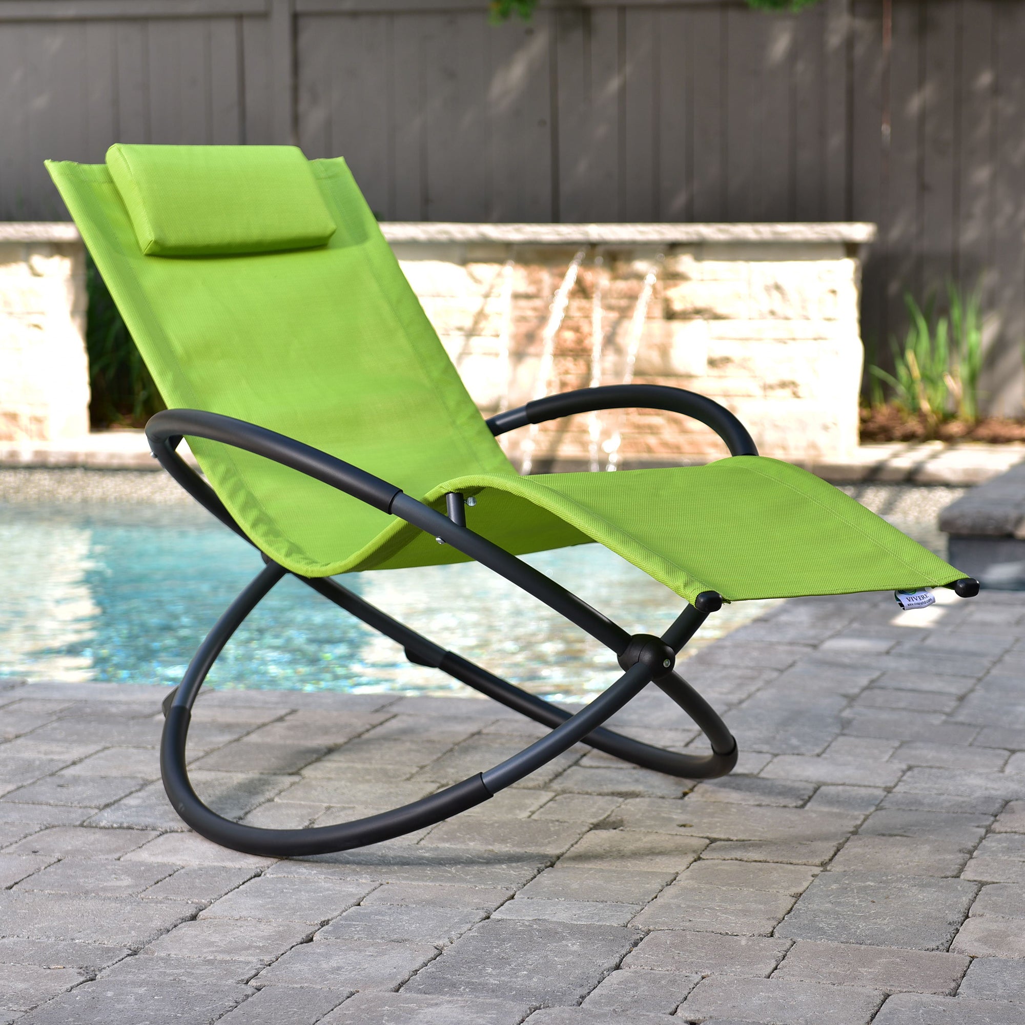Orbital Steel Lounger - Green Apple