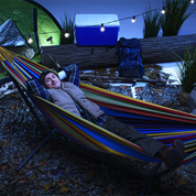 Double Cotton Hammock with Stand (250cm) - Tropical