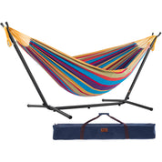 Double Cotton Hammock with Stand (250cm) - Tropical