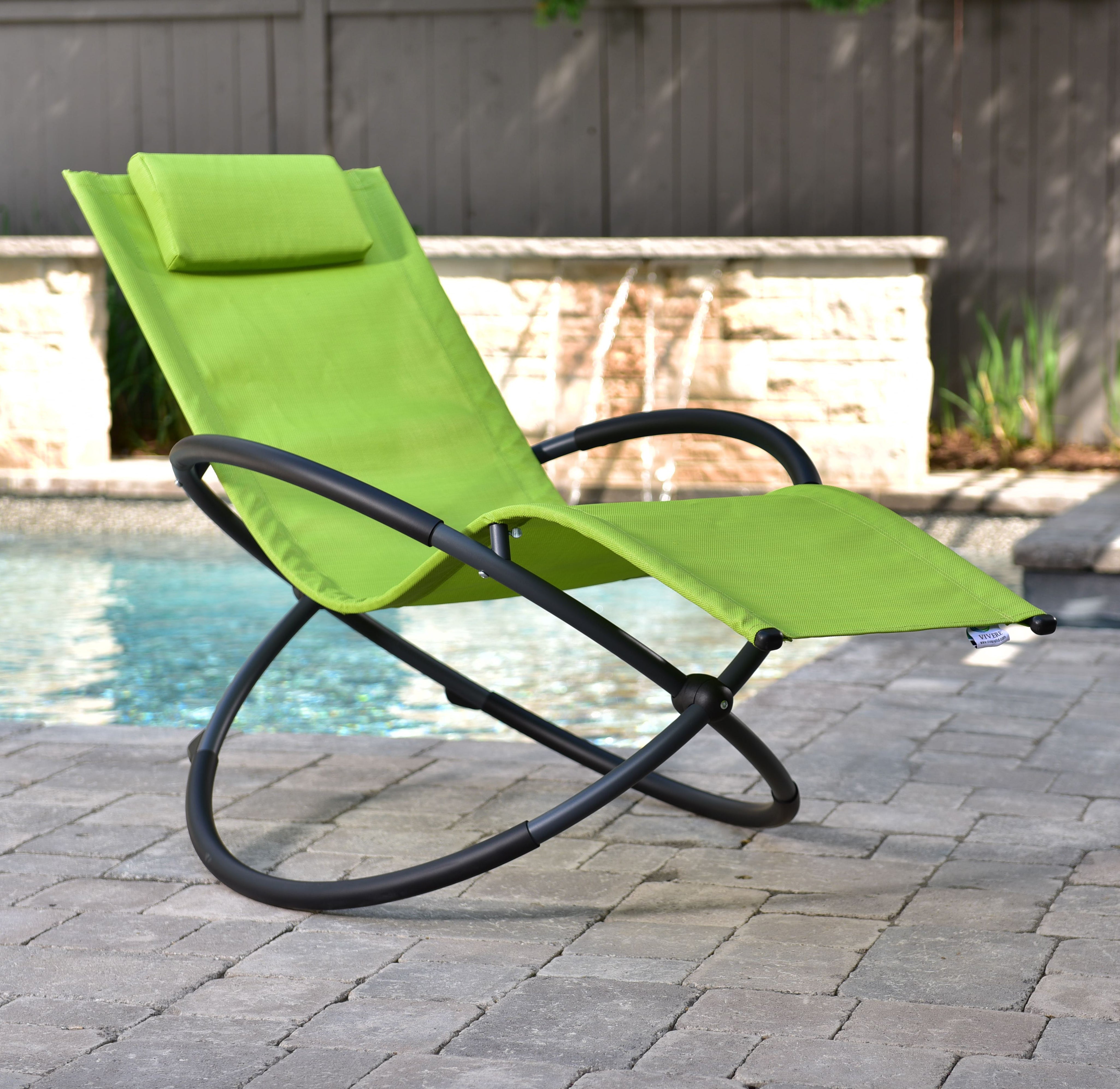 Orbital Steel Lounger - Green Apple