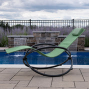 Orbital Phifer ® & Steel Lounger - Olive Grove