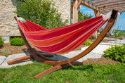 Double Cotton Hammock with Solid Pine Stand (260cm) - Mimosa
