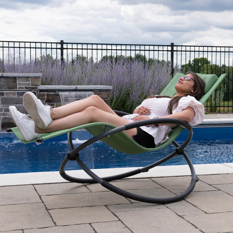 Orbital Phifer ® & Steel Lounger - Olive Grove