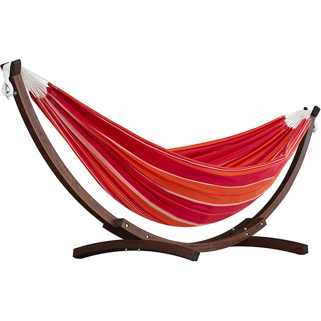 Double Cotton Hammock with Solid Pine Stand (260cm) - Mimosa