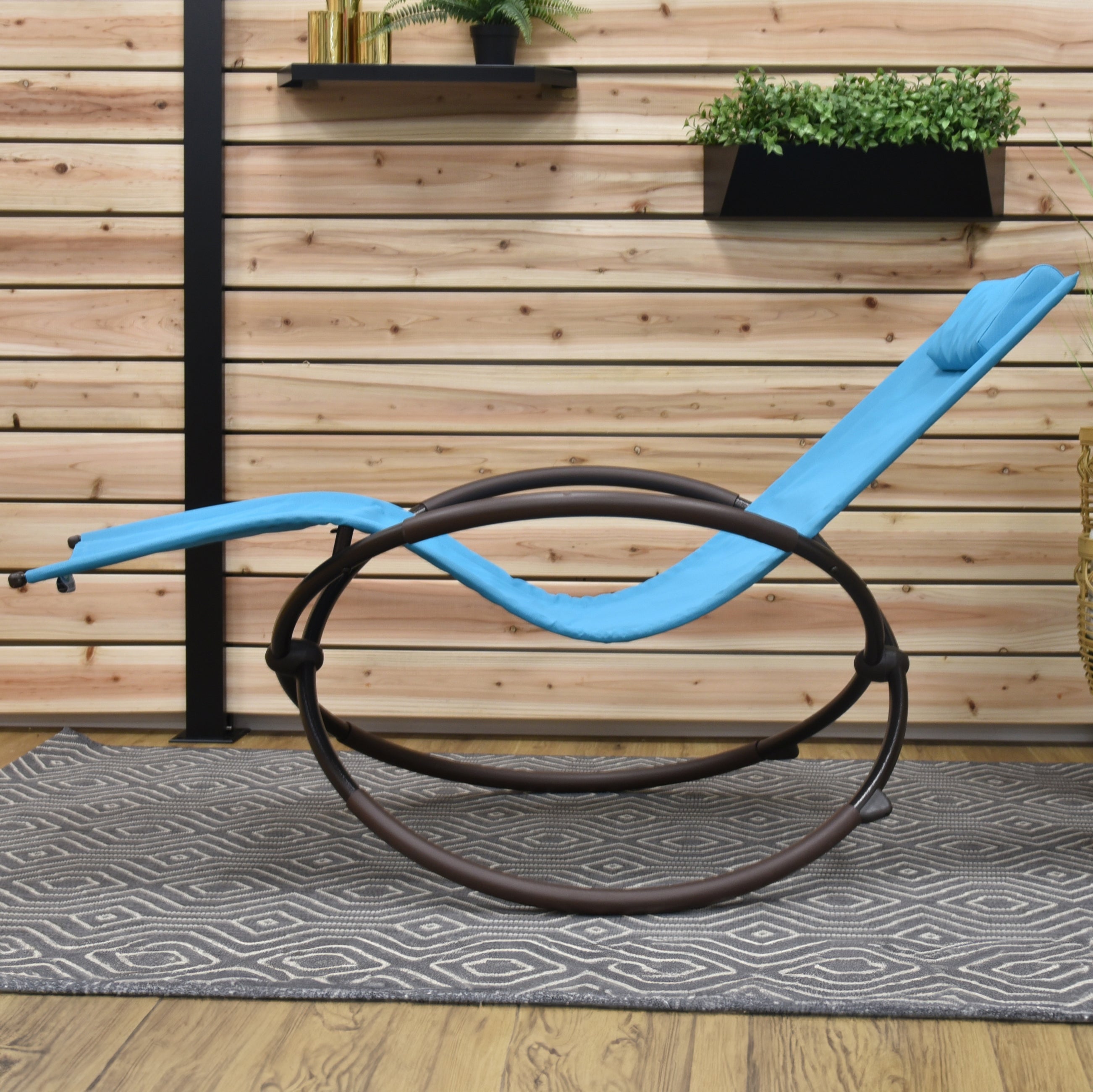 Orbital Phifer ® & Steel Lounger - True Turquoise
