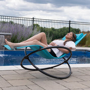 Orbital Phifer ® & Steel Lounger - True Turquoise