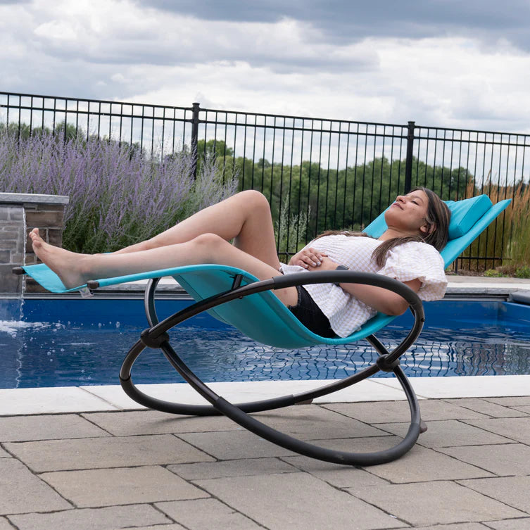 Orbital Phifer ® & Steel Lounger - True Turquoise
