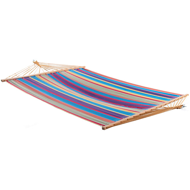 Cotton Spreader Bar Hammock (Double) Tropical