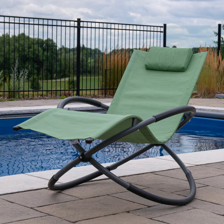 Orbital Phifer ® & Steel Lounger - Olive Grove