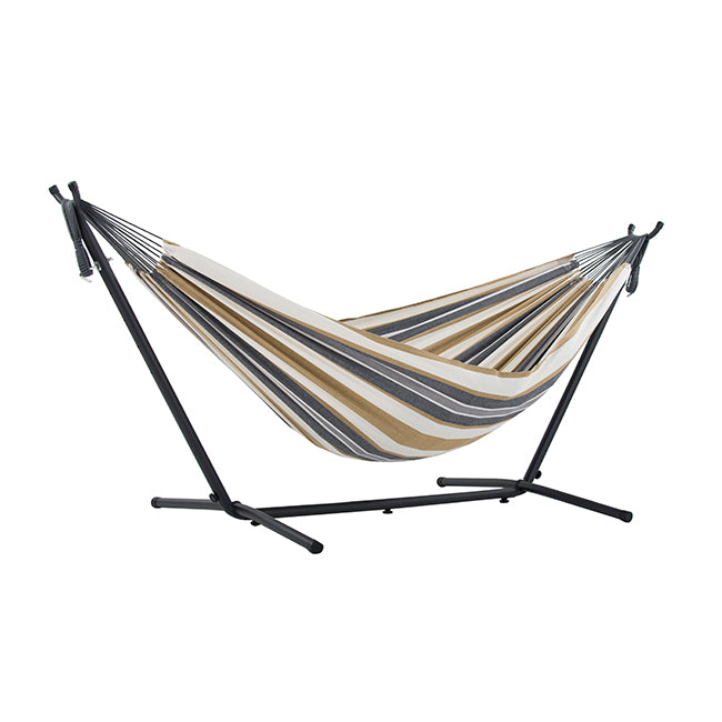 Double Cotton Hammock with Metal Stand Combo (250cm) Desert Moon