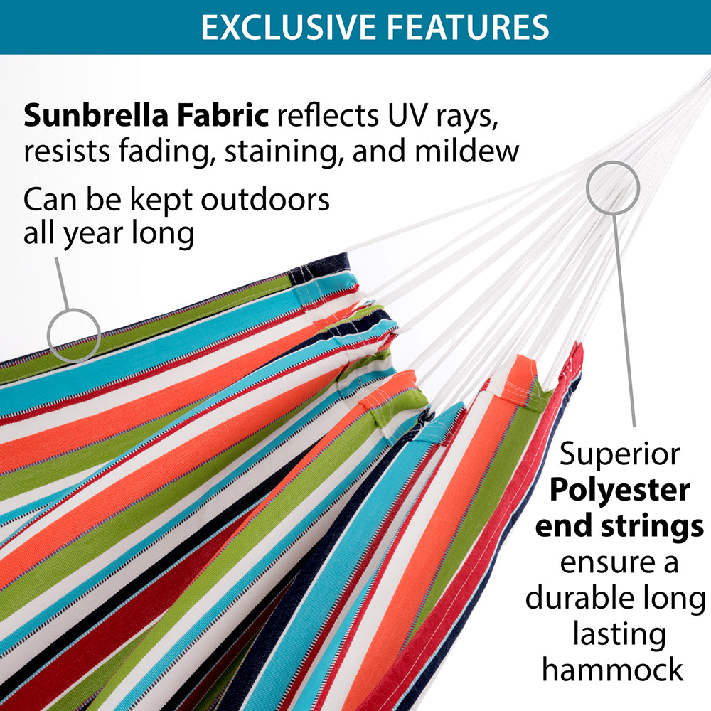 Brazilian Style Sunbrella® Hammock - Carousel Confetti