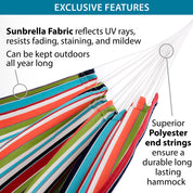 Brazilian Style Sunbrella® Hammock - Carousel Confetti