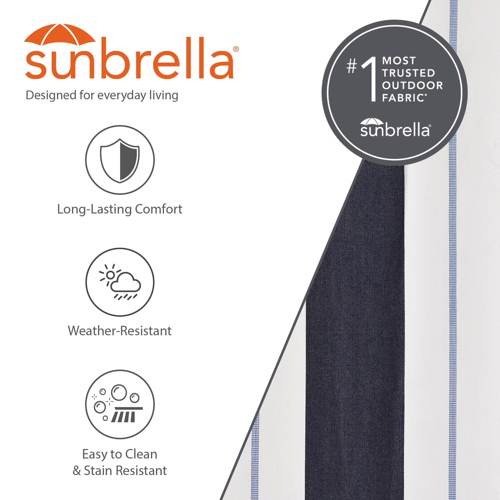Double Sunbrella® Hammock with Stand (280cm) - Harbor