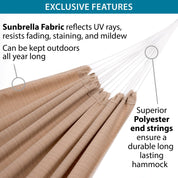 Brazilian Style Sunbrella® Hammock - Sand