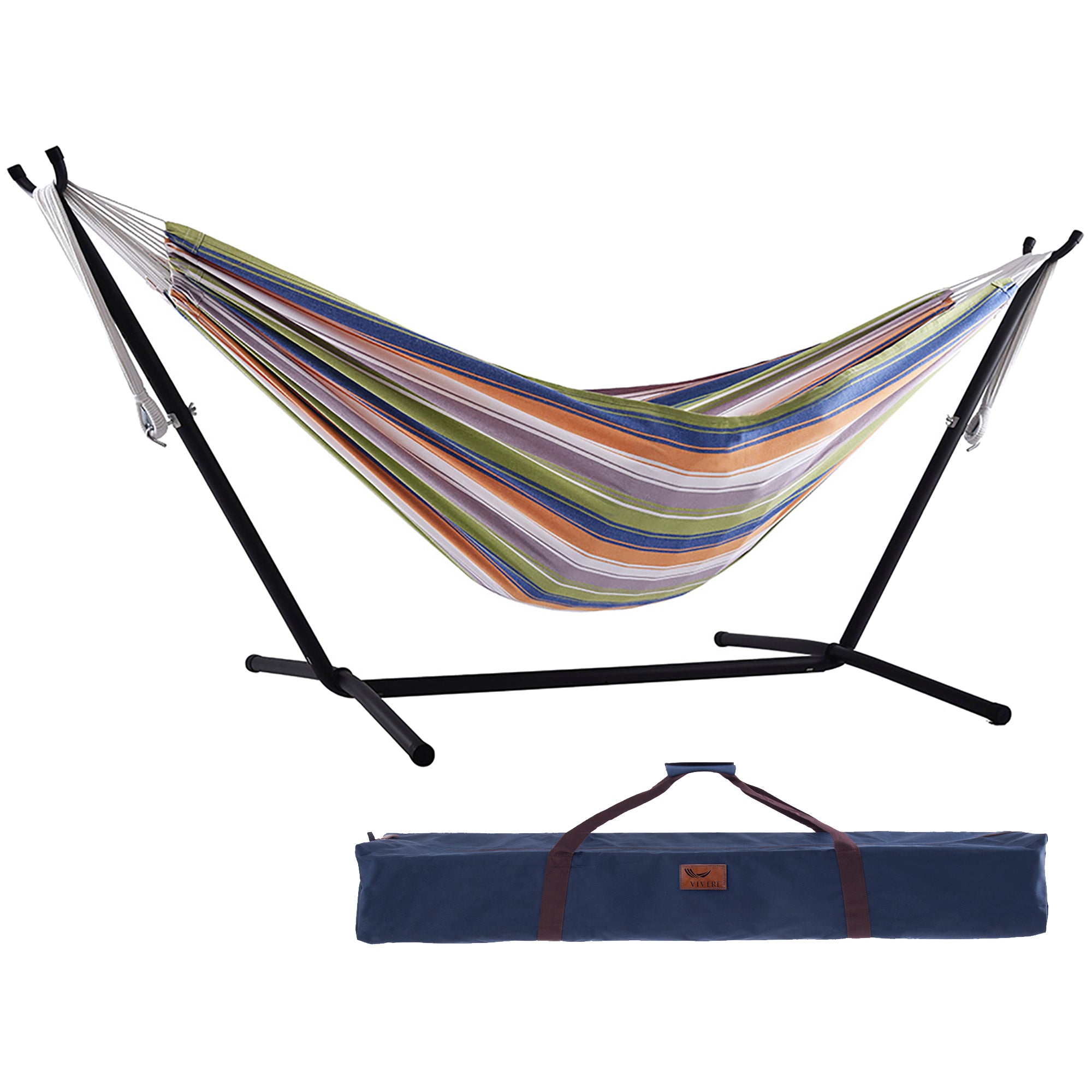 Double Cotton Hammock with Stand (250cm) - Retro