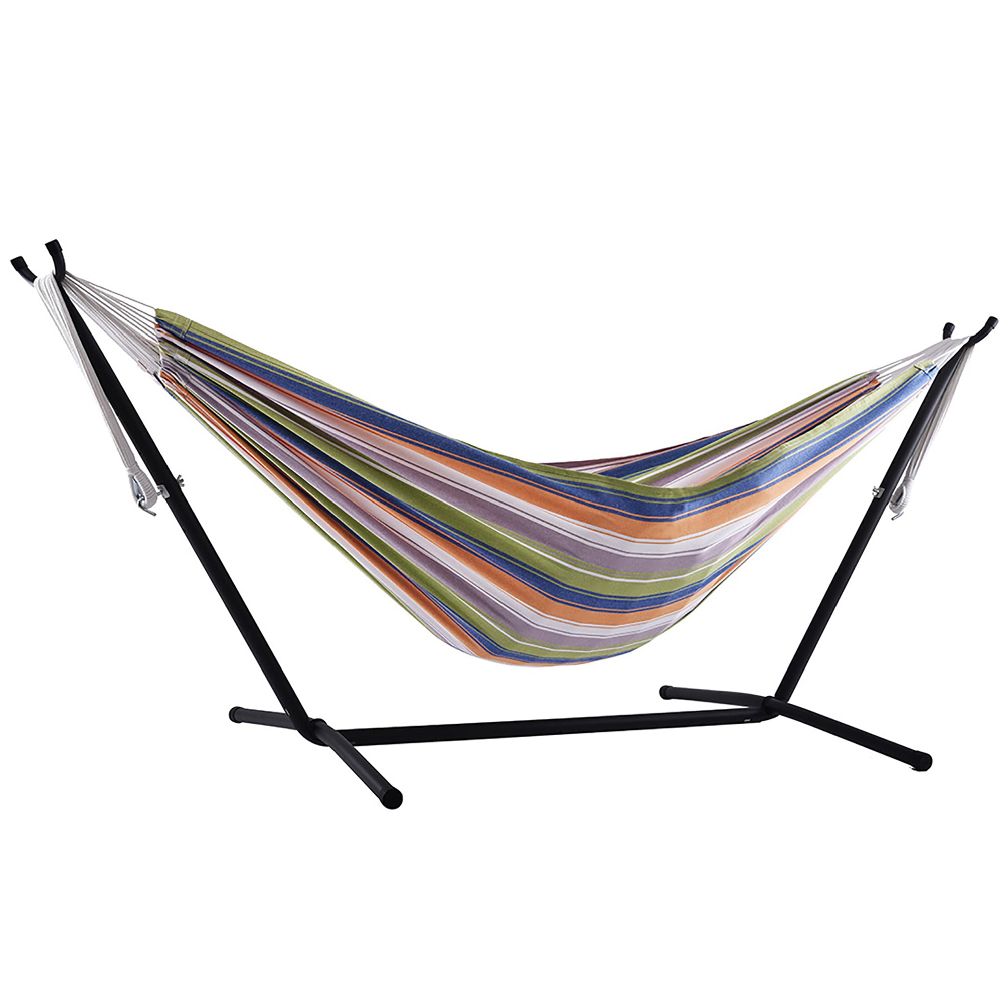 Double Cotton Hammock with Stand (250cm) - Retro