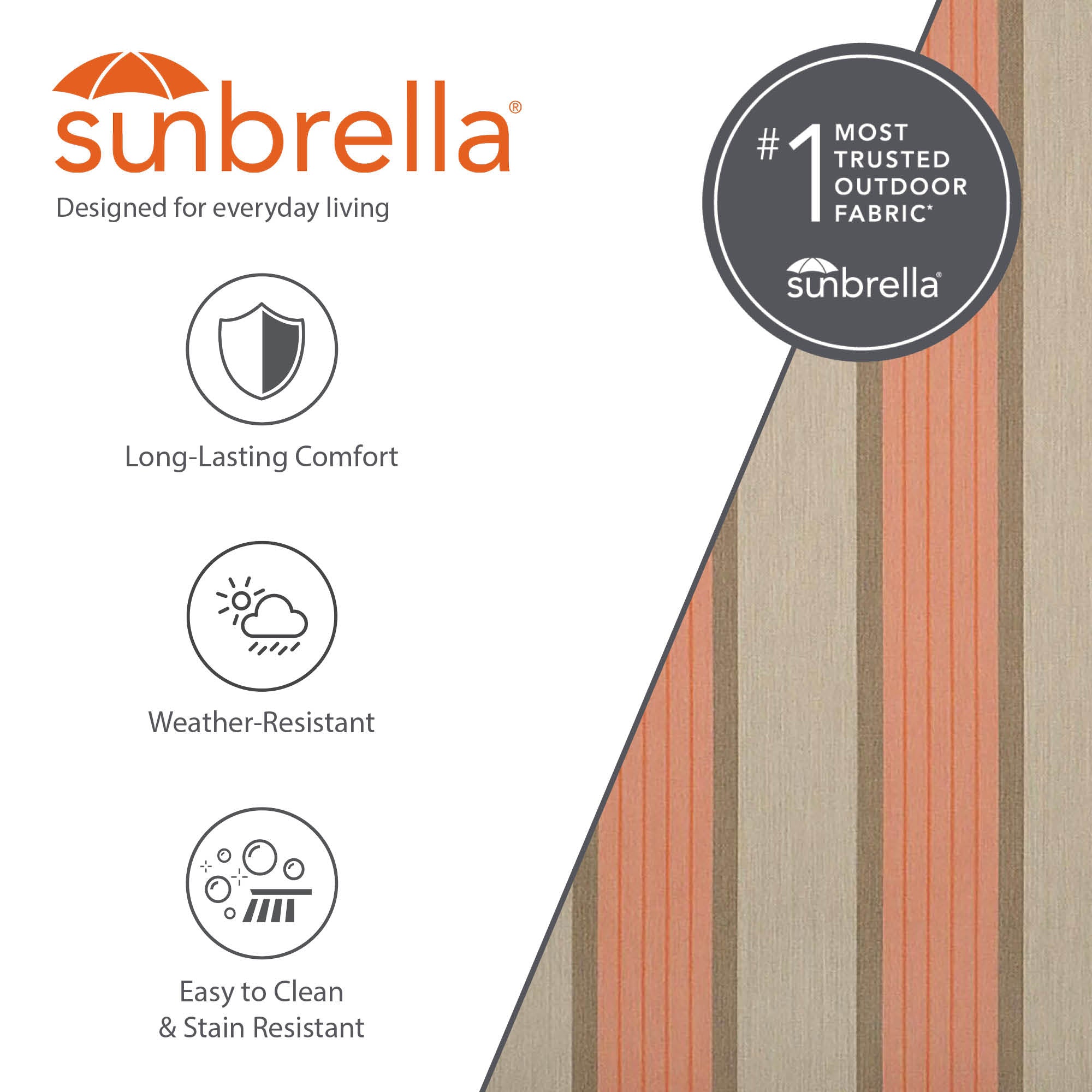 Brazilian Style Sunbrella ® Hammock - Cameo