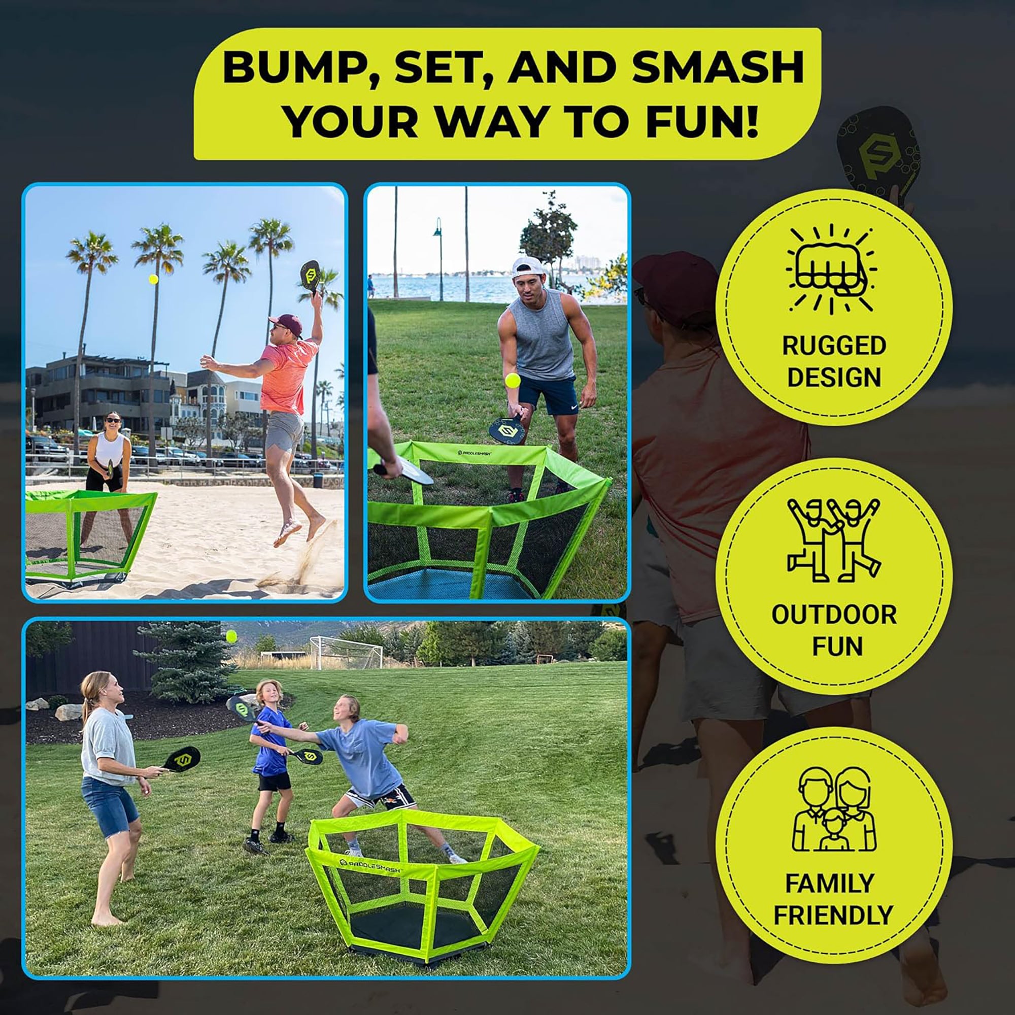 PaddleSmash Original Outdoor Yard Game