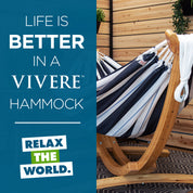 Double Sunbrella® Hammock with Solid Pine Stand (260cm) - Harbor