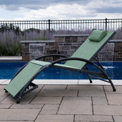 Dockside Phifer ® & Aluminum Sun Lounger - Olive Grove