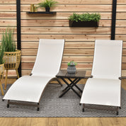 Coral Springs Phifer¬Æ & Aluminum Lounger Set (3pc) - Pearl