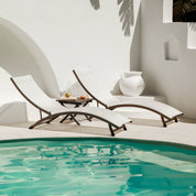 Coral Springs Phifer® & Aluminum Lounger Set (3pc) - Grey on Matte Black