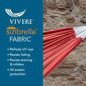 Brazilian Style Sunbrella ® Hammock - Coral