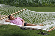Cotton Rope Spreader Bar Hammock - Natural