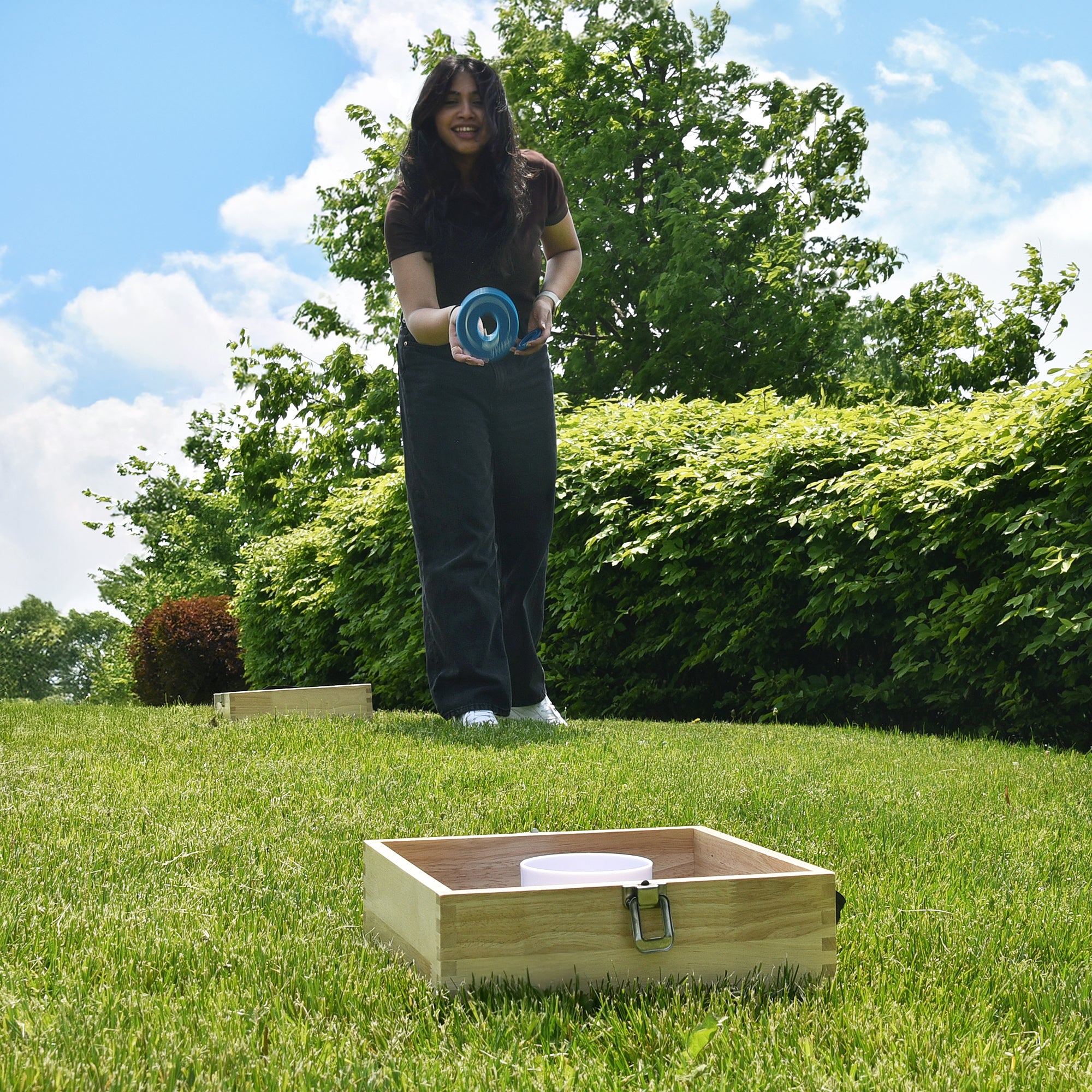 Washer Toss Tournament Edition Outdoor Game - Blue and Green