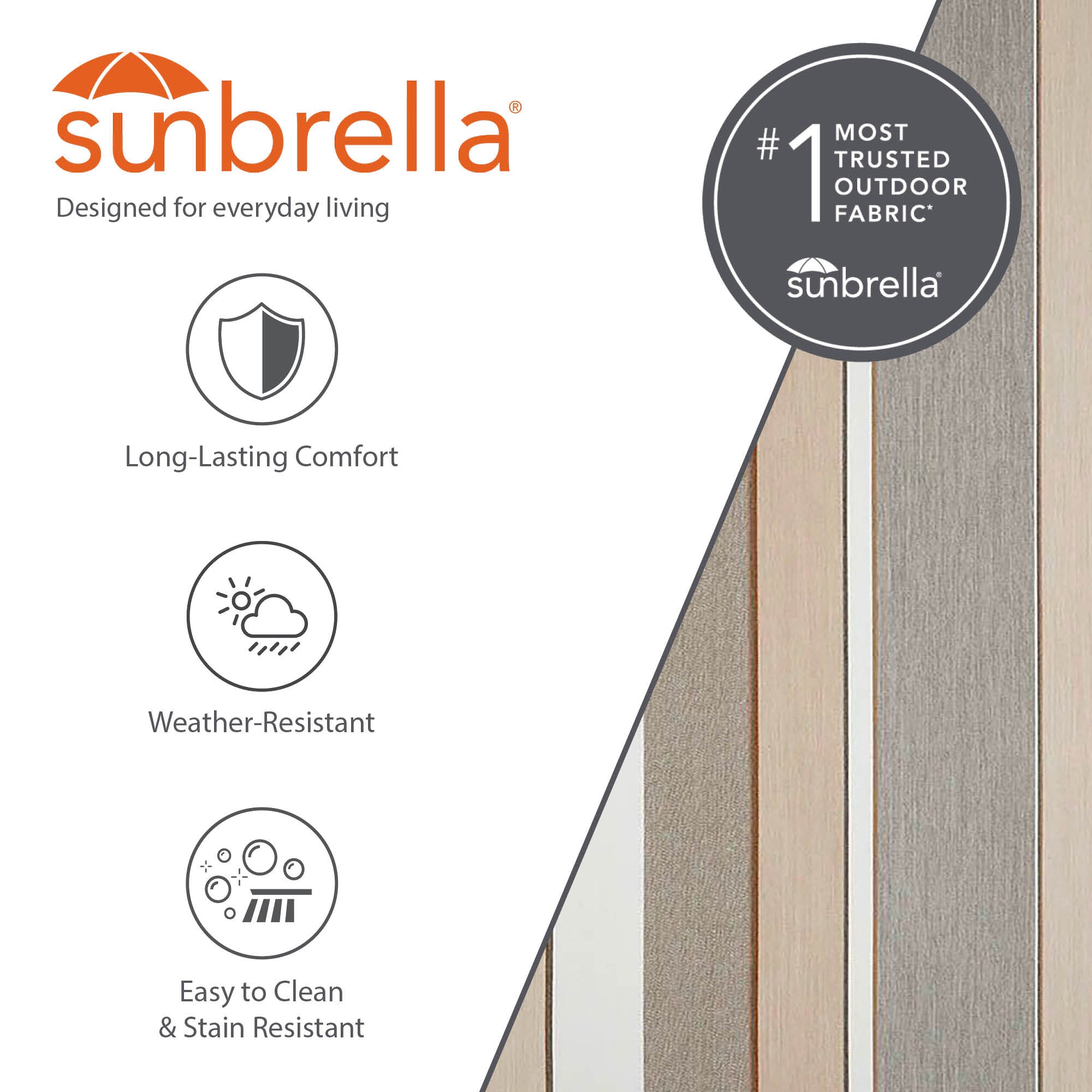 Double Sunbrella® Hammock with Solid Pine Stand (260cm) - Dove