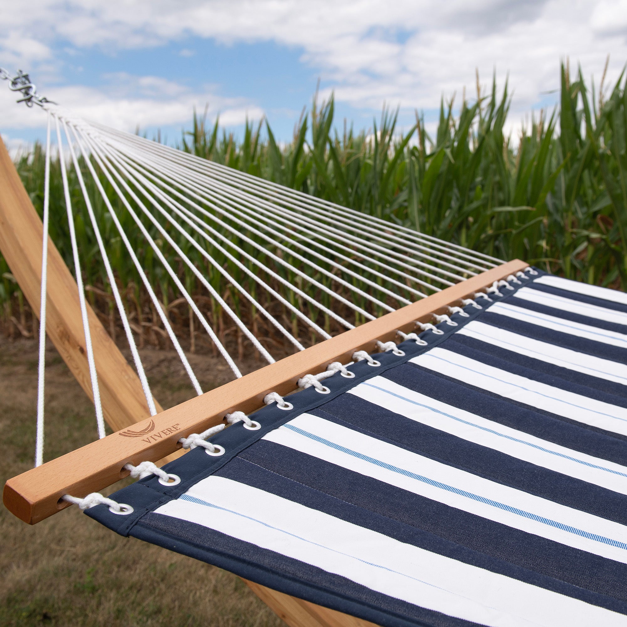 Sunbrella Quilted Spreader Bar Hammock (Double) - Harbor
