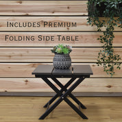 Coral Springs Phifer® & Aluminum Lounger Set (3pc) - Grey on Matte Black