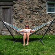 Double Cotton Hammock with Stand (250cm) - Retro