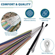 Double Cotton Hammock with Stand (250cm) - Retro
