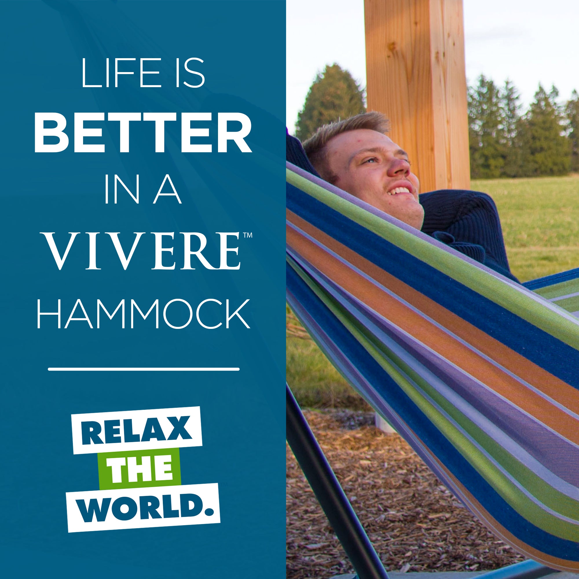 Double Cotton Hammock with Stand (250cm) - Retro