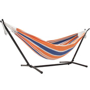 Double Cotton Hammock with Stand (250cm) - Orange Punch