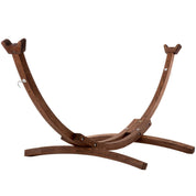Double Cotton Hammock with Solid Pine Stand (260cm) - Blue Lagoon