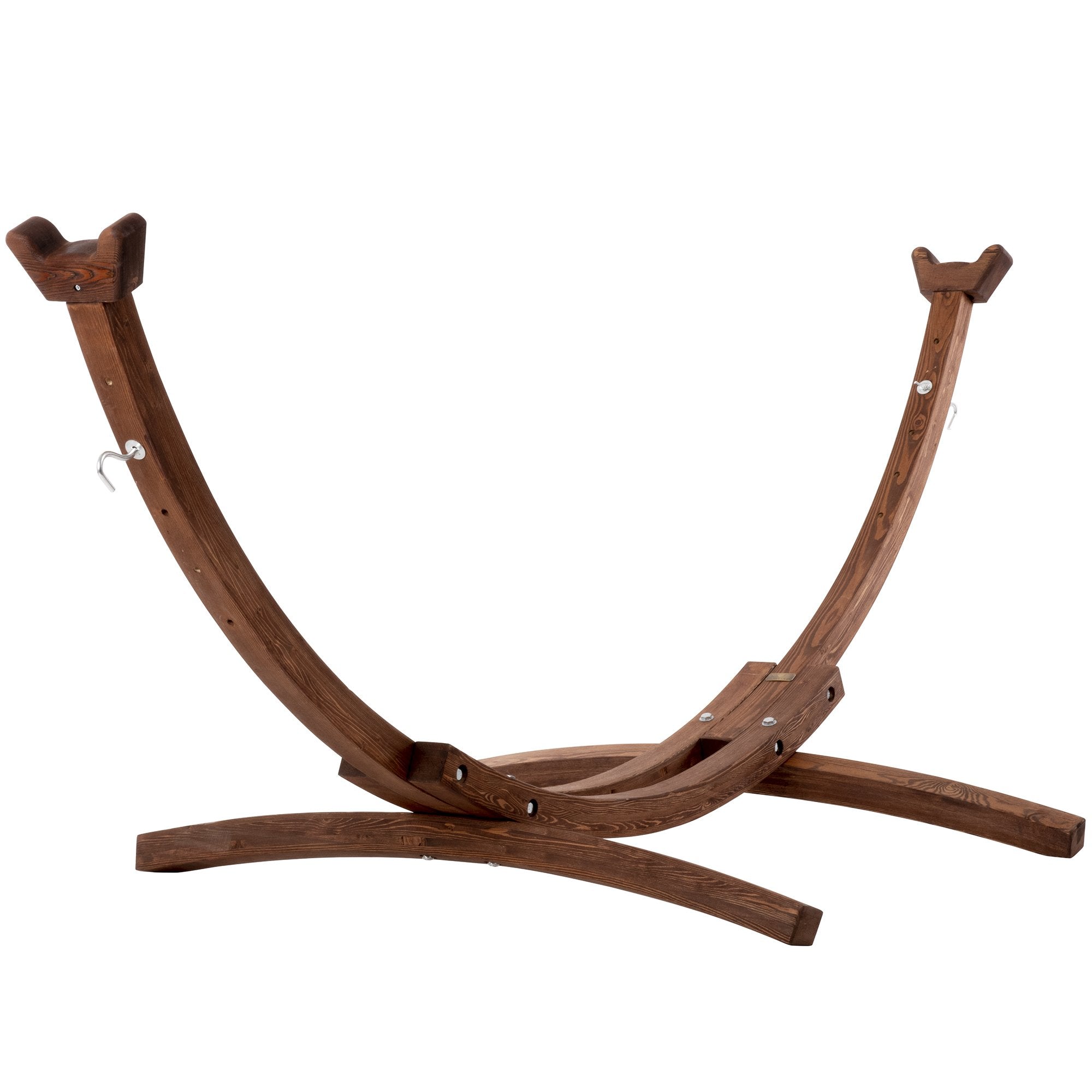 Double Cotton Hammock with Solid Pine Stand (260cm) - Blue Lagoon