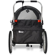 Wike Premium Double Children's Bike Trailer with Stroller & Jogging Kit - Black