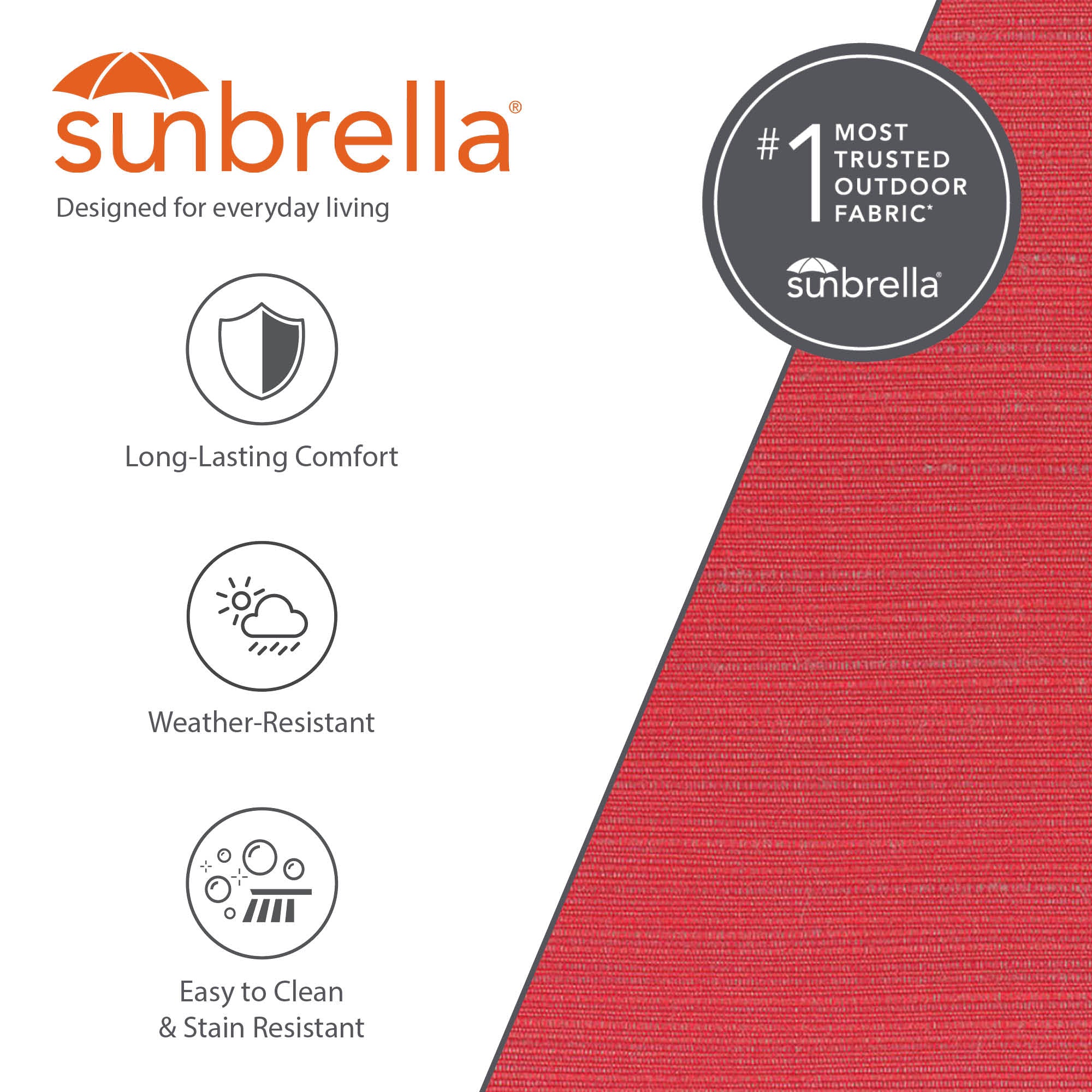 Brazilian Style Sunbrella ® Hammock - Crimson