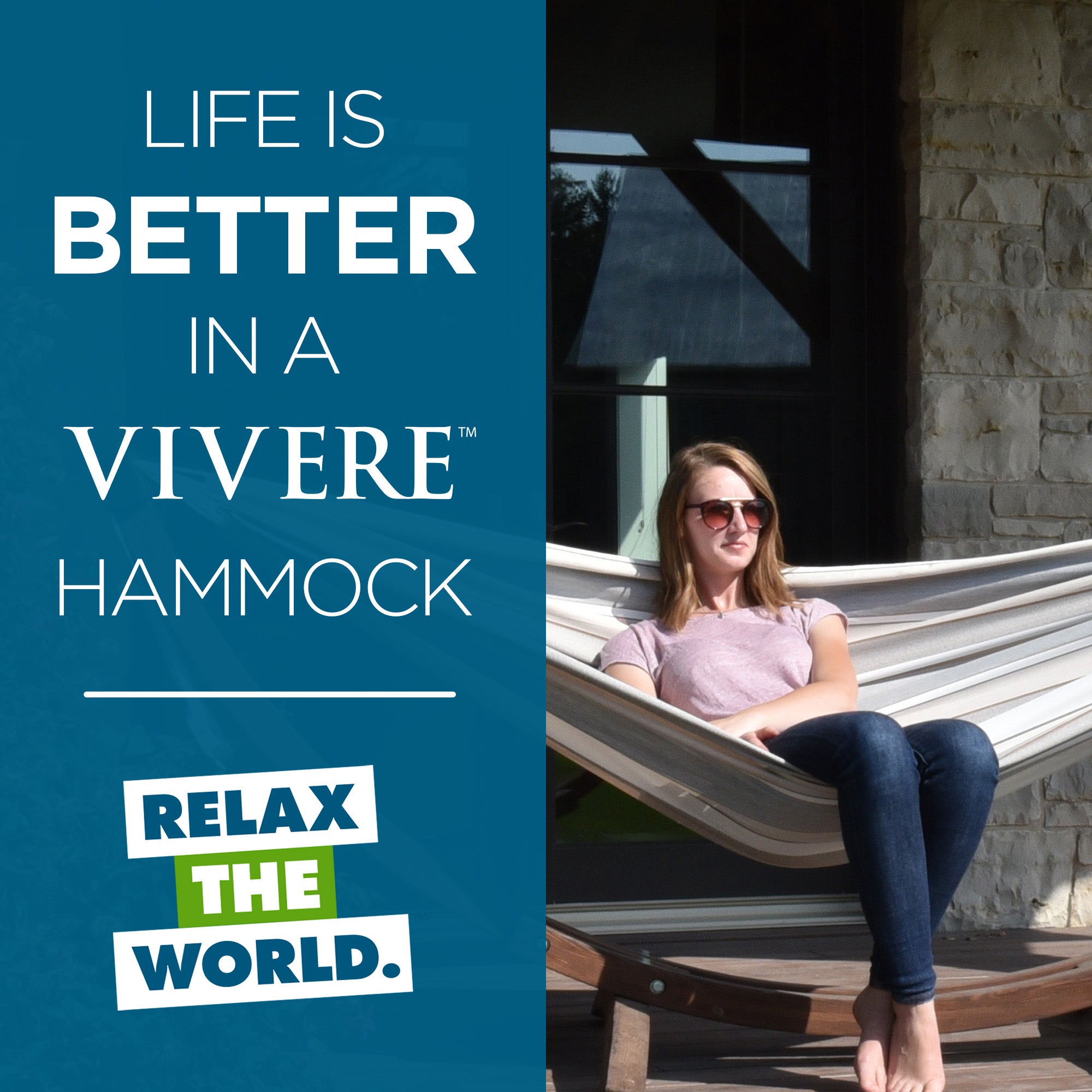 Double Sunbrella® Hammock with Solid Pine Stand (260cm) - Dove